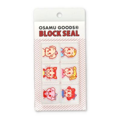 オリジナルアクリルアート：ポップなスマイリーフェイス OSAMU GOODS】アクリルブロックシール（E）OS-BS-E | オサム