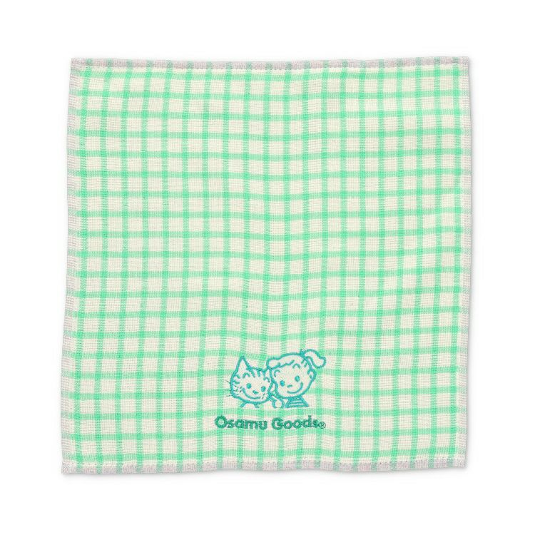 SANADA ビッグタオル OSAMU GOODS】タオルハンカチ（ギンガムチェック/GN）29