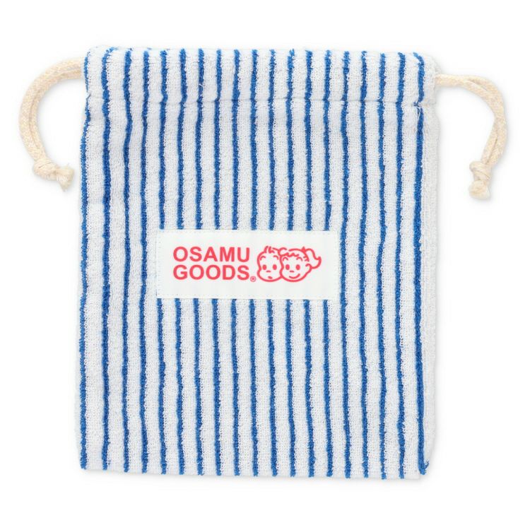 OSAMU GOODS】巾着（ストライプ/BL）29-3837150B | オサムグッズ